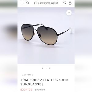 Tom Ford unisex aviator sunglasses